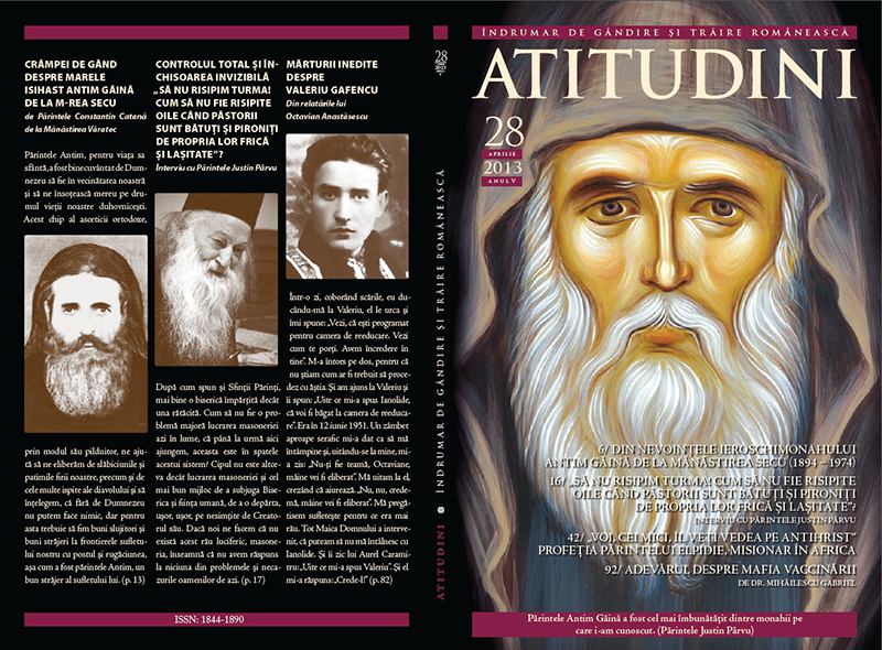 A apărut revista ATITUDINI, nr. 28 închinată Cuv. Antim Găină